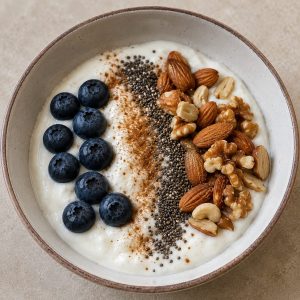 Fresh vegetables and balanced ingredients supporting gut health